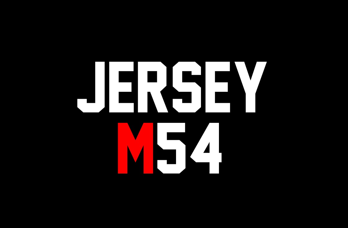 Asombro Elegante Deliberadamente Jersey M54 Font - Free Font