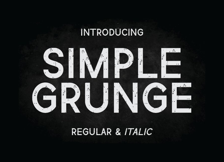 Simple Grunge Font - Free Font